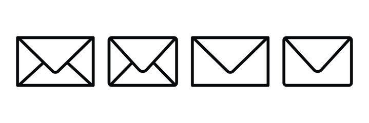 Email icon simple design illustration, email icon collection, email symbol