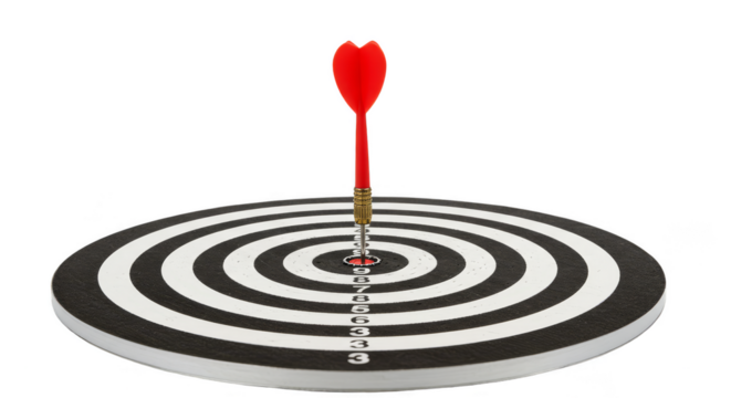 Target Dart Hits Bullseye Accuracy Success Transparent Illustration