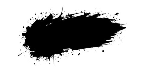 Vector brush strokes with scratches splatter grunge distressed
