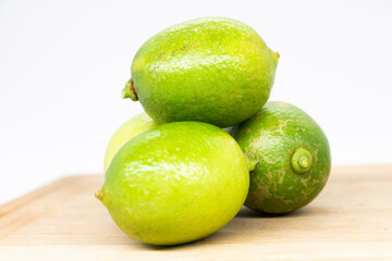 Fresh lime isolated on white,