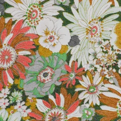 Gardinen Blumenmuster Elegant Floral & Leaf Pattern with Artistic Texture  © beautiful art