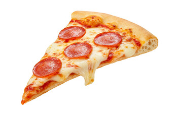 Slice of Pepperoni Pizza Delicious Italian Cuisine with Transparent Background