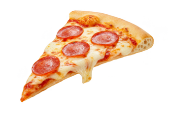 Slice of Pepperoni Pizza Delicious Italian Cuisine with Transparent Background