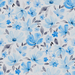 All Over Botanical Pattern with Floral Textures