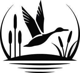vector illustration of a swan