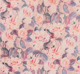 Floral Leaf Pattern Seamless Design with Textures