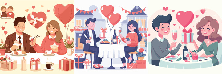 Valentine’s day couple activities – giving gifts, dining out