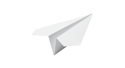 White Origami Paper Airplane for Travel Flight PNG Transparent
