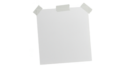 White Paper Note Attached with Adhesive Tapes Illustration