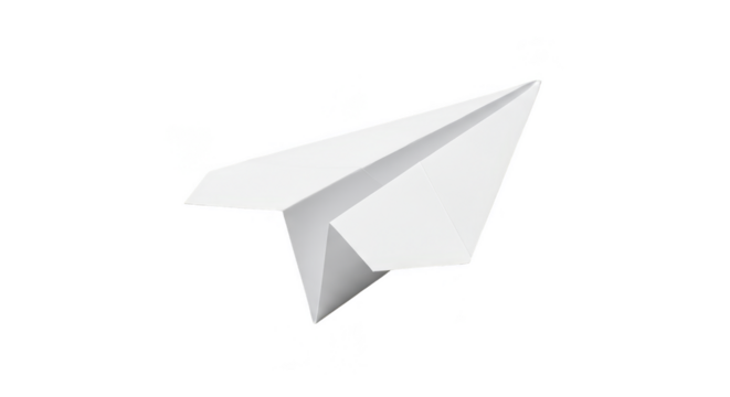 White Origami Paper Airplane for Travel Flight PNG Transparent