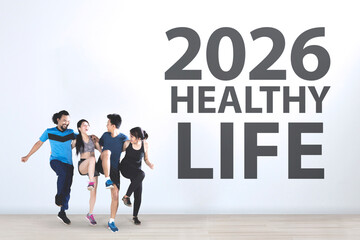 2026 Healthy Life – Group Fitness and Wellness Motivation Concept