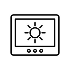 Lightbox icon representing illuminated drawing surface &ndash; outline