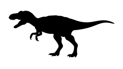 Tyrannosaurus Rex Silhouette Vector Icon for Prehistoric Dinosaur Designs