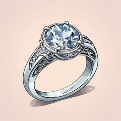 Beautiful silver ring with stones