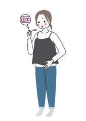 妊娠がわかって困った顔をしている女性