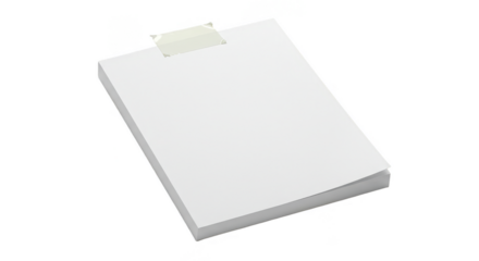 White Paper Sheet Clipboard Note Isolated Illustration Background