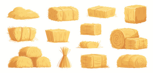 Different Types of Hay Bales Illustrated