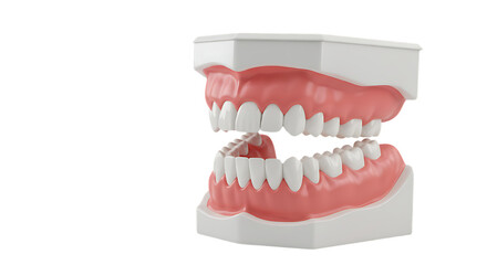 Obraz premium Dental Model of Teeth and Gums on Black Background for Educational Purposes and Dental Health Awareness Campaigns