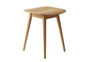 Wooden Table Illustration Minimalist Style Furniture Interior Isolated Decor
