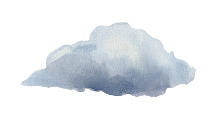 Watercolor cloud illustration isolated on white background
