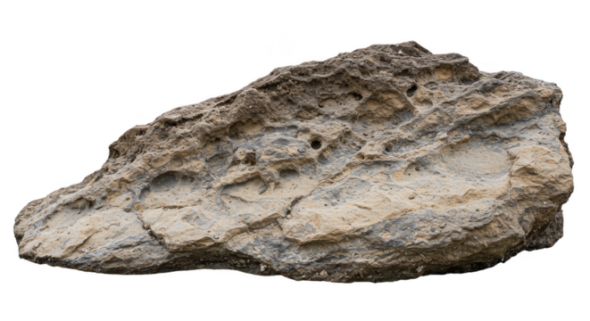 Isolated Layered Rock Stone Texture Natural Transparent Background