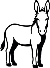 Fototapeta premium Donkey vector silhouette design