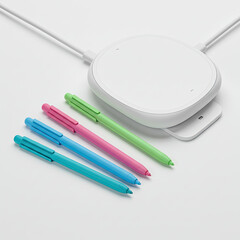 colored pencils on white