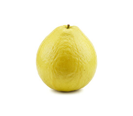Yellow guava isolated on white background.