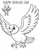 Obraz premium Children's coloring pictures of an eagle 