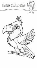 Obraz premium Children's coloring pictures of a parrots