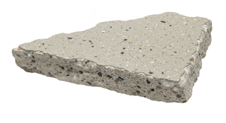 Isolated Piece Concrete Gray Perfect Element for Construction Concept