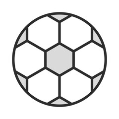 Fototapeta premium Soccer Ball Football Game Sport Icon Round Isolated White Background