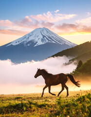 馬　干支　生成AI　年賀状　