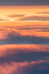 Abstract cloud layers in warm tones