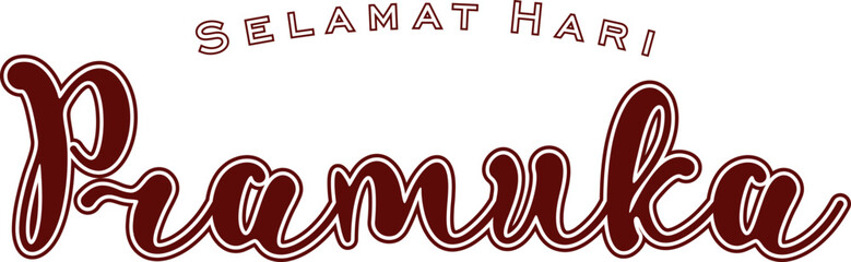 Selamat Hari Pramuka Typography
