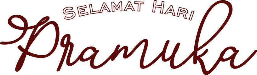 Selamat Hari Pramuka Typography