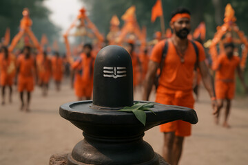 Kawadiyas Offer Prayers at Shivling: A Spiritual Journey