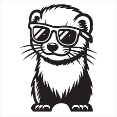 Ferret With Sunglasses