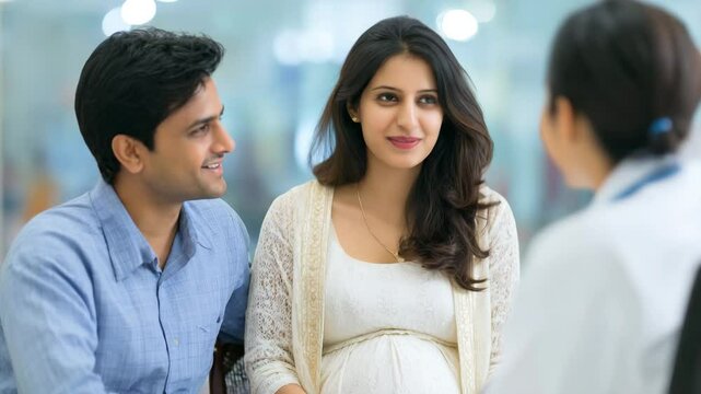 Married couple visiting a doctor