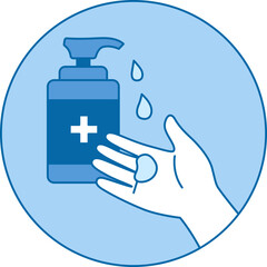 Washing hands step 2

