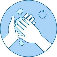 Washing hands step 3

