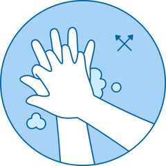 Washing hands step 5

