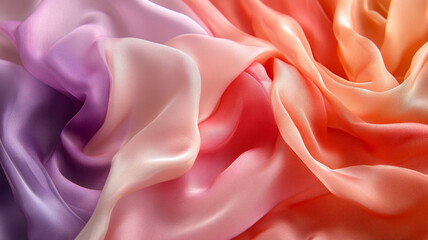 Obraz premium Smooth, lightweight chiffon fabric with a delicate, sheer texture and elegant drape, perfect for luxurious designs.