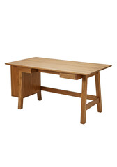 Isolated Rustic Wooden Table Antique Furniture with Transparent Background