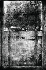 Black and white grungy abstract background. Grungy frame
