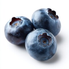 Fresh Blueberries on White Background Ready for Healthy Recipes