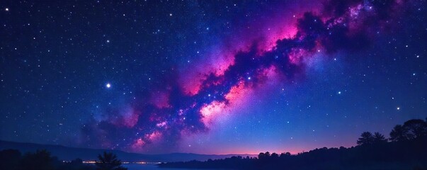 Breathtaking Summer Night Sky Starry Celestial Display, Vibrant Constellations