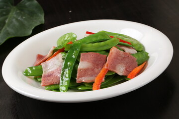 food, japanese cuisine, delicious, green beans with bacon
