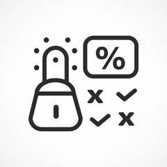 Pattern Recognition Icon in white background – AI Algorithm & Data Detection outline icon, Vector sign. Symbol, logo illustration. Vector graphics for Presentation and other