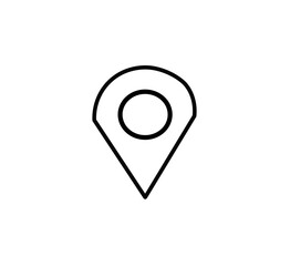 vector map pointer icon on white background